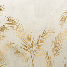 Papier peint feuilles de palmier sur béton plumes pour chambre à coucher salon papier peint 150x105 15335