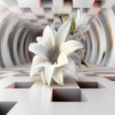 Papier peint photo fleurs 3D abstraction chambre salon papier peint intissé