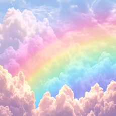 Papier peint pour enfants arc-en-ciel nuages chambre d'enfant papier peint intissé