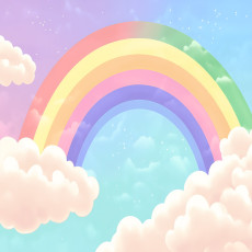 Papier peint pour enfants arc-en-ciel nuages chambre d'enfant papier peint intissé