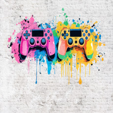 Papier peint pour enfants garçon pad gaming graffiti papier peint intissé