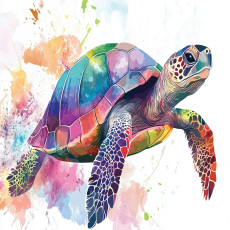 Papier peint pour enfants tortue colorée animaux papier peint intissé