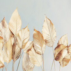 Papier peint photo feuilles dorées abstraction chambre salon papier peint intissé