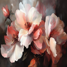 Tableau floral 3D moderne pour chambre à coucher, salon ou cuisine, sur toile