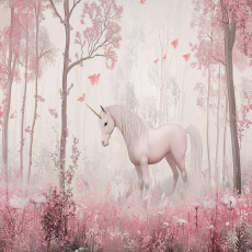 Papier peint pour enfants filles forêt licorne papier peint intissé