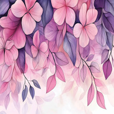 Papier peint photo fleurs roses violet chambre salon papier peint intissé