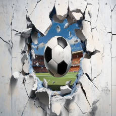 Papier peint pour garçon enfants ballon 3D terrain de football papier peint intissé
