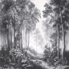 Papier peint forêt 3D noir et blanc chambre salon papier peint intissé