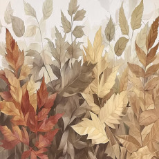 Papier peint photo feuilles d'automne marron chambre à coucher salon papier peint intissé