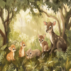 Papier peint pour enfants forêt animaux papier peint pour chambre d'enfant