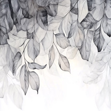 Papier peint photo feuilles grises suspendues chambre salon papier peint intissé