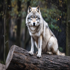 Papier peint photo loup forêt 3D animaux nature pour mur chambre salon