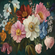 Papier peint photo fleurs des champs vintage nature pour la chambre à coucher ou le salon