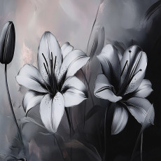 Papier peint photo fleurs 3D en béton noir et blanc pour les murs de la chambre ou du salon, 150 x 105 cm