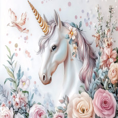 Papier peint pour enfants licorne fleurs papier peint pour chambre d'enfant