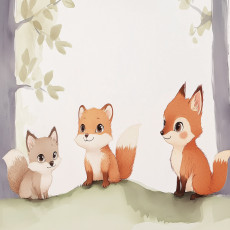 Papier peint pour enfants animaux renards papier peint pour chambre d'enfant