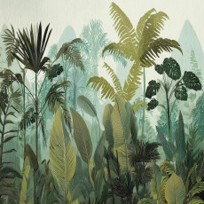 Papier peint jungle forêt tropicale feuilles pour la chambre à coucher salon