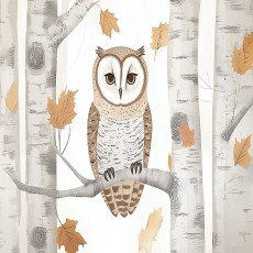 Papier peint pour enfants chouette arbres forêt papier peint pour chambre d'enfant