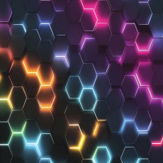 Papier peint pour adolescents hexagones 3D gaming papier peint pour adolescents