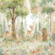 Papier peint pour enfants forêt animaux papier peint pour chambre d'enfant
