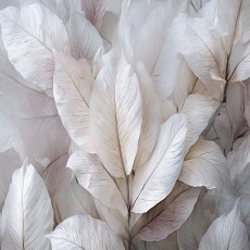 Papier peint abstrait 3D feuilles grises pour la chambre à coucher ou le salon