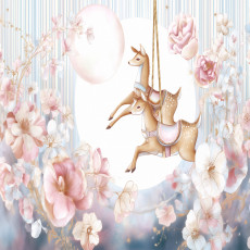 Papier peint pour fille fleurs cerfs papier peint pour chambre d'enfant
