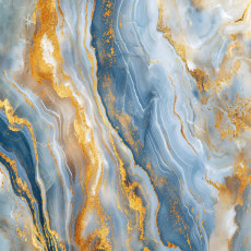 Papier peint marbre bleu doré glamour pour la chambre à coucher ou le salon
