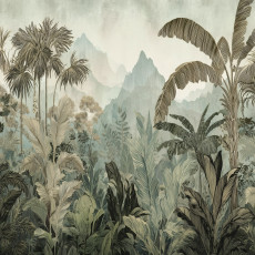 Papier peint jungle forêt tropicale 3D pour les murs de la chambre ou du salon, 150 x 105