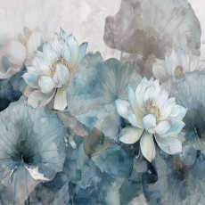 Papier peint photo fleurs béton loft abstraction pour mur chambre salon
