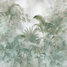 Papier peint jungle loft forêt béton nature pour mur chambre salon
