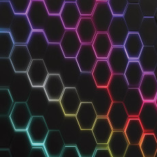 Papier peint photo 3D hexagones gaming pour chambre d'enfant