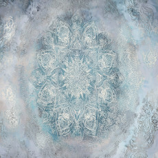 Papier peint mandala, béton, abstraction, style loft, pour les murs de la chambre ou du salon, 150 x 105