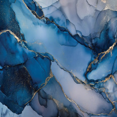 Papier peint mural marbré bleu abstrait pour chambre à coucher ou salon 150 x 105