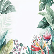 Papier peint photo feuilles jungle fleurs vertes pour mur chambre salon