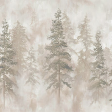 Papier peint photo forêt beige arbres béton nature pour mur chambre salon
