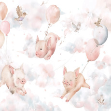 Papier peint pour enfants animaux nuages cochons papier peint pour enfants