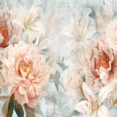 Papier peint bohème à motifs floraux et pivoines pour chambre à coucher ou salon, papier peint intissé 150 x 105