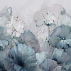 Papier peint photo fleurs bleues pour chambre à coucher salon papier peint intissé