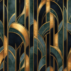 Papier peint Art déco doré pour chambre à coucher ou salon, papier peint intissé 150 x 105