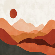 Papier peint art déco montagnes paysage chambre salon papier peint intissé