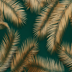 Papier peint photo feuilles glamour vert chambre à coucher salon papier peint intissé