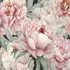 Papier peint fleurs pivoines rose chambre salon papier peint intissé