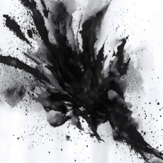 Papier peint abstrait noir et blanc pour chambre à coucher ou salon, papier peint intissé, 150 x 105