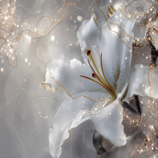 Papier peint fleurs lys abstraction chambre salon papier peint intissé