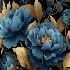Papier peint fleurs feuilles glamour chambre salon papier peint intissé
