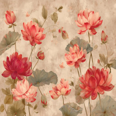 Papier peint photo fleurs des champs vintage chambre salon papier peint intissé