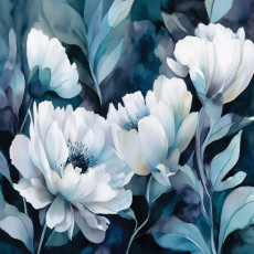 Papier peint fleurs bleues et blanches chambre à coucher salon papier peint intissé