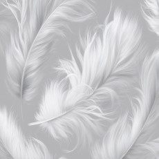 Papier peint photo « Plumes » - Motif abstrait sur fond béton - Pour chambre ou salon - Papier peint intissé - 150 x 105 cm