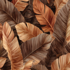Papier peint abstrait feuilles marron chambre salon papier peint intissé