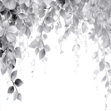Papier peint photo feuilles suspendues gris chambre à coucher salon papier peint intissé